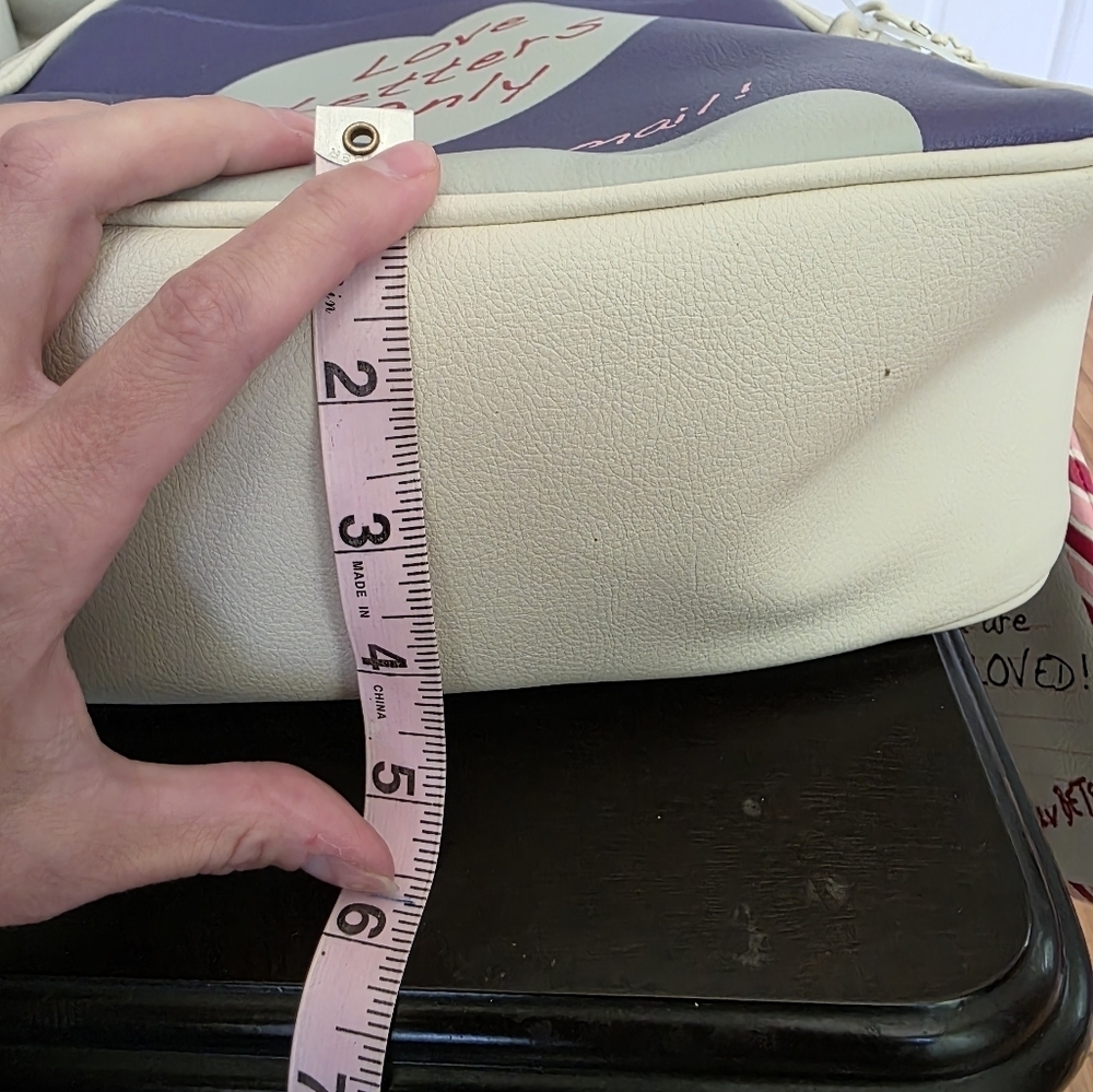 Betsey Johnson Purple and Cream Backpack Love Letters Design - Picture 10 of 10